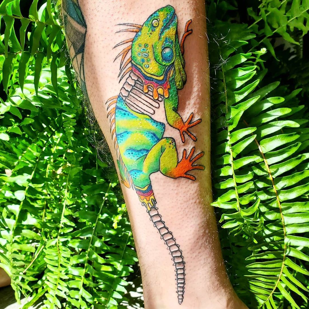 татуировка игуана