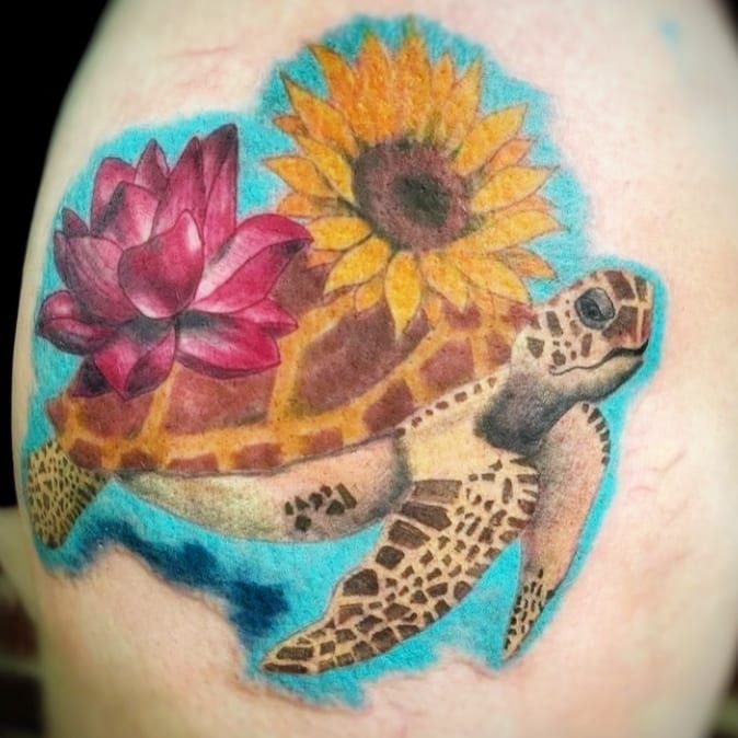 татуировка черепаха для девушек