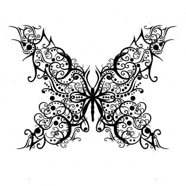 Эскиз татуировки Бабочка