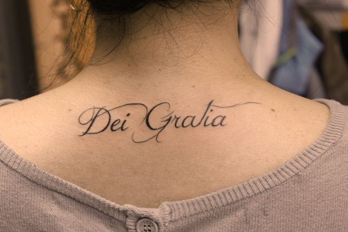 Татуировка надписи на итальянском языке