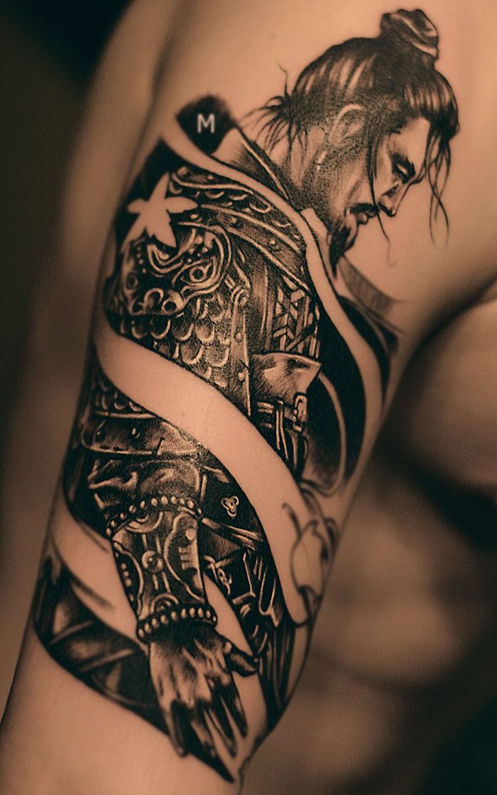 Татуировка Самурай на плече