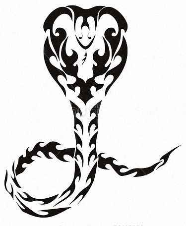 Эскиз татуировки кобра