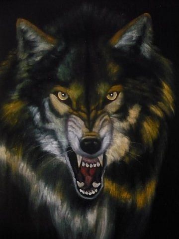 Татуировка волка демонического - эскиз