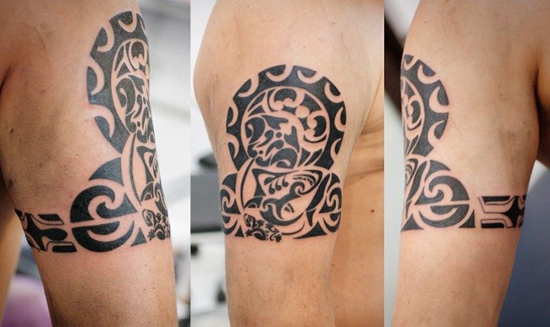 Татуировка полинезия браслет