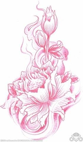 Японская татуировка цветов