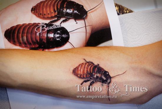 Татуировка таракан мужская