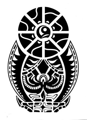 Эскиз татуировки полинезийский орнамент