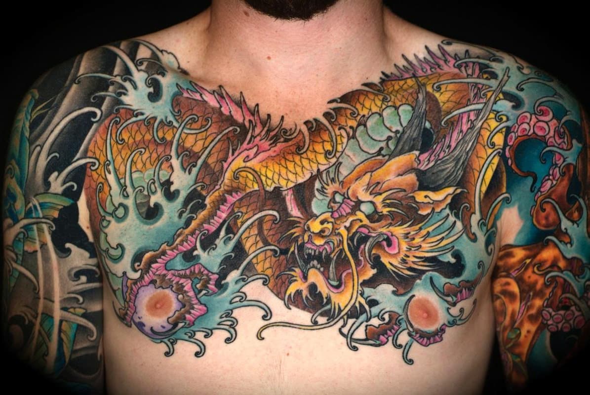 Переводная татуировка Белый дракон – купить в интернет-магазине МнеТату с доставкой по России