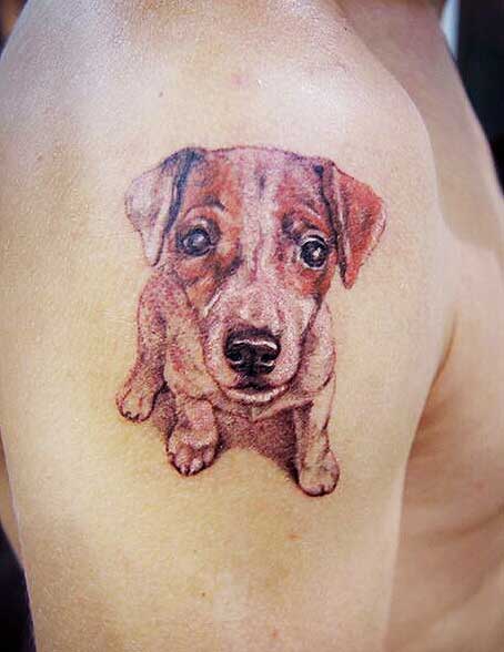Татуировка щенок