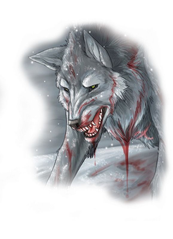 Татуировка эскиз израненного волка