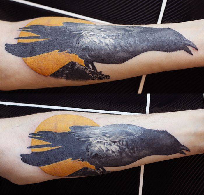 Татуировка ворона