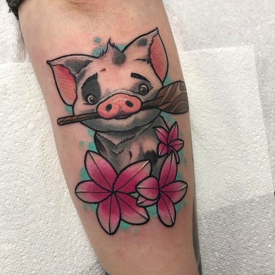 татуировка свинья