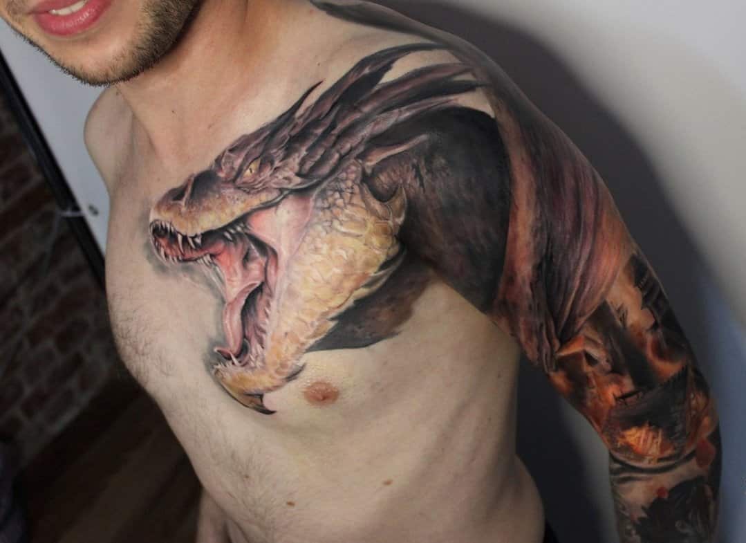 Татуировка дракон: значение для девушек, женщин, мужчин, эскизы. Какие тату сочетаются с драконом?