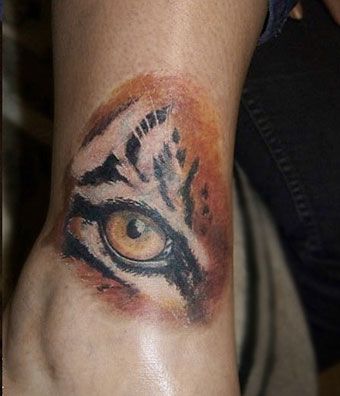 Тату глаз тигра