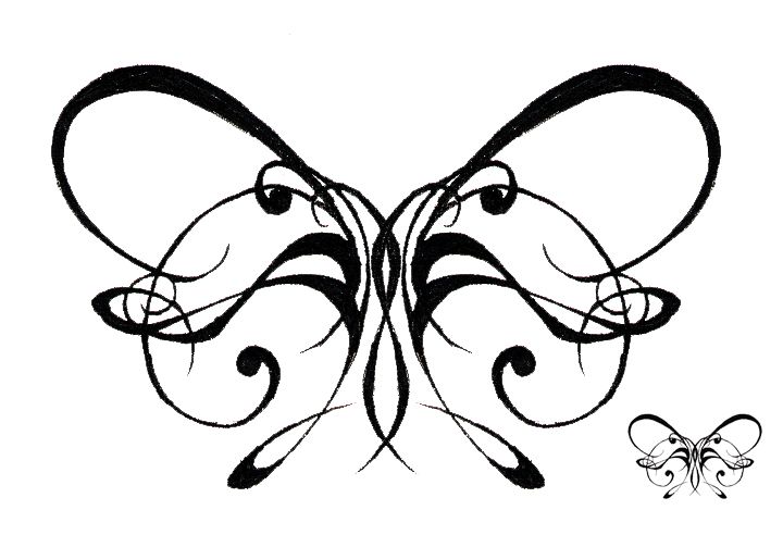 Эскиз бабочка графика
