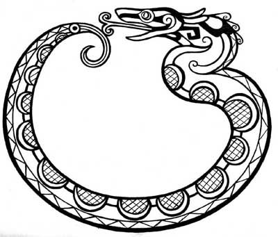 Эскиз Майанский змей