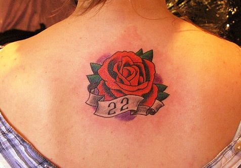 Татуировка Роза на спине