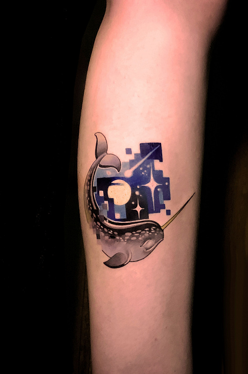 Тату рыба меч