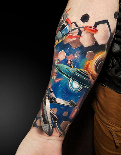 Тату космические истребители