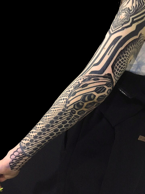 Тату рукав из паттернов