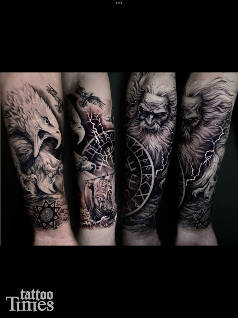 Тату скандинавия на руке