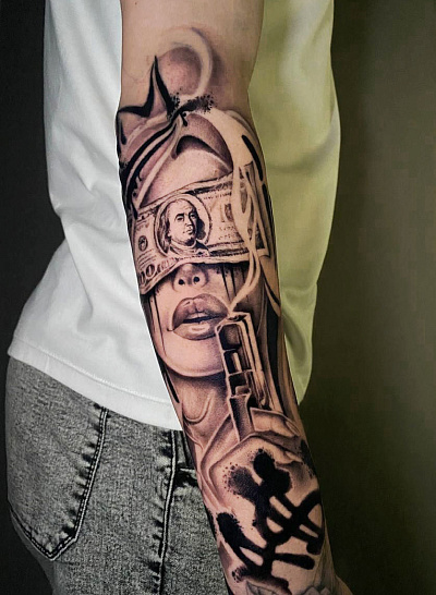 Тату портрет чикано