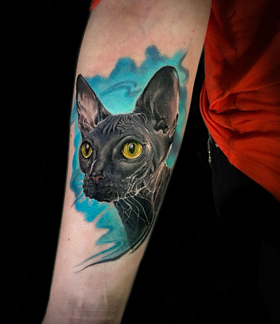 Тату портрет сфинкс