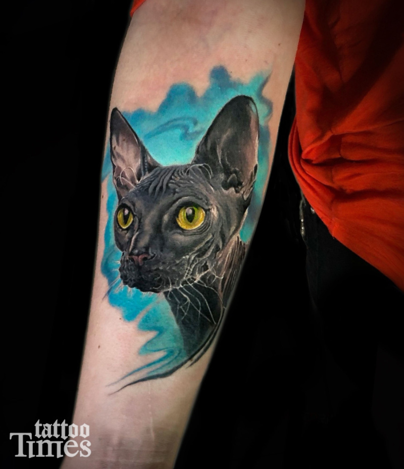 Тату портрет сфинкс