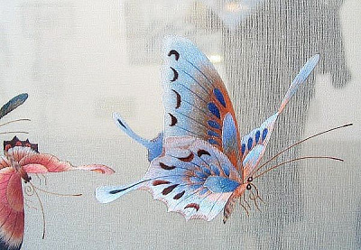Эскиз голубая бабочка
