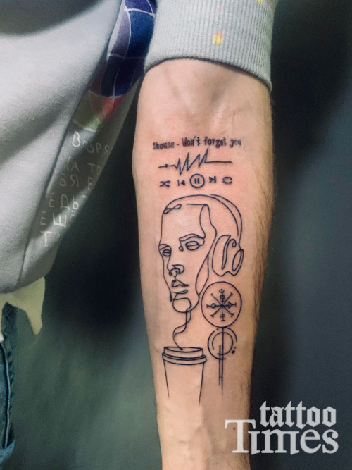 Тату портрет графика
