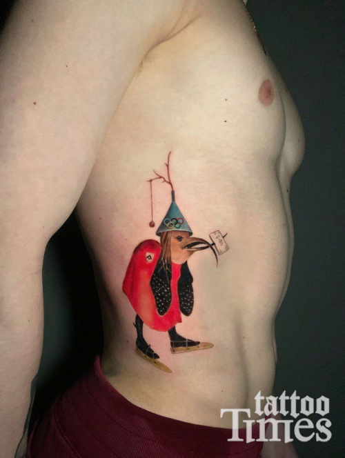 Тату чудище Босха