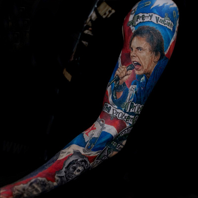 Тату рукав Sex Pistols