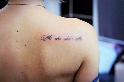 Татуировка надписи на итальянском