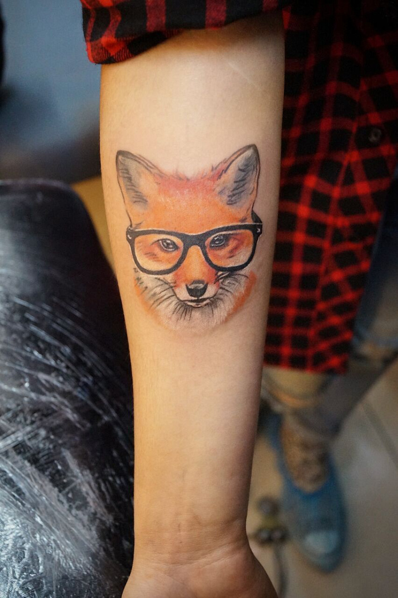 Татуировка лисичка