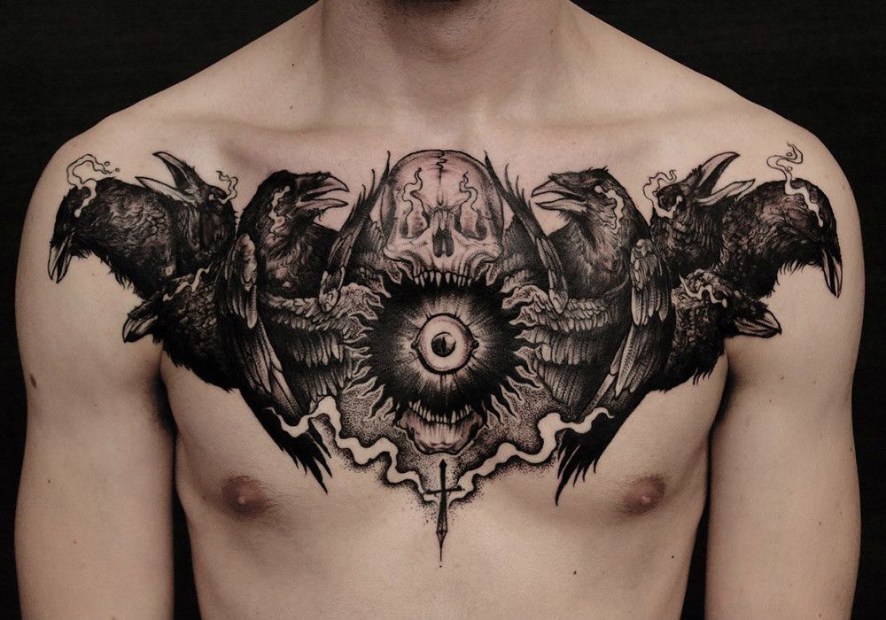 татуировка ворон