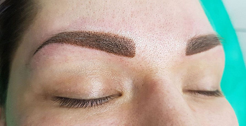 Брови в технике теневая растушовка