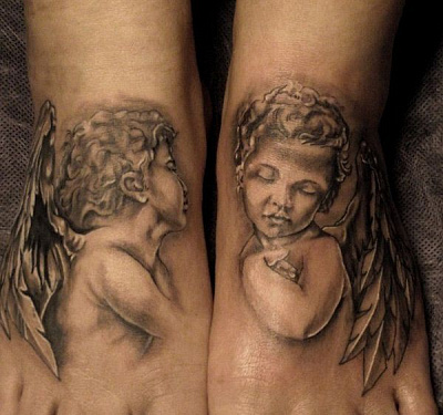 Татуировки два ангела