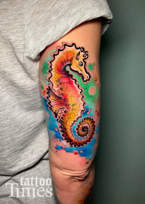 Тату морской конек Тату морской конек