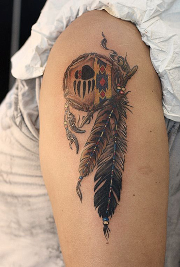 Татуировка шаманский бубен