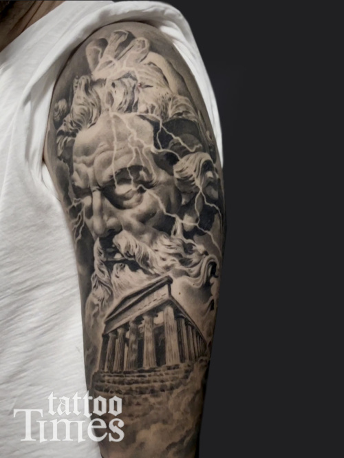 Тату посейдон и парфенон