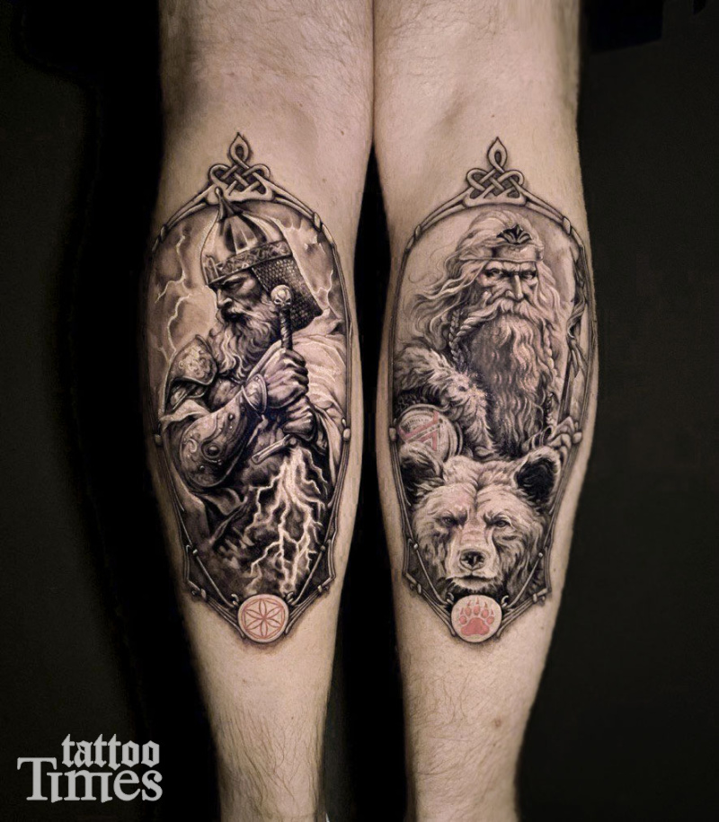 Тату рыцарь и викинг скандинавия