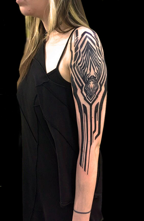 Тату лошадь блекворк