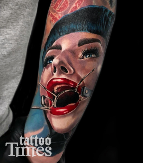 Татуировка женский портрет