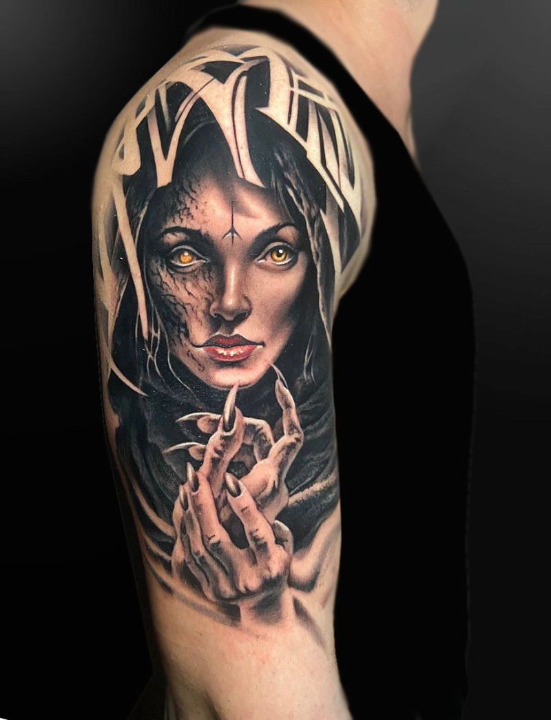 Тату портрет хоррор