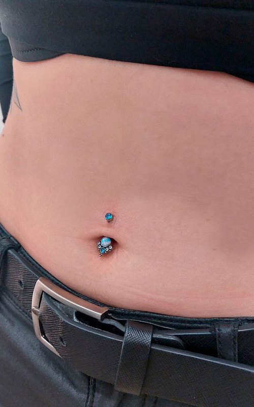 Пирсинг пупка 7