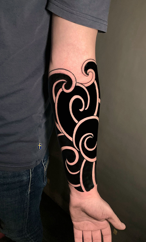 Тату волны япония