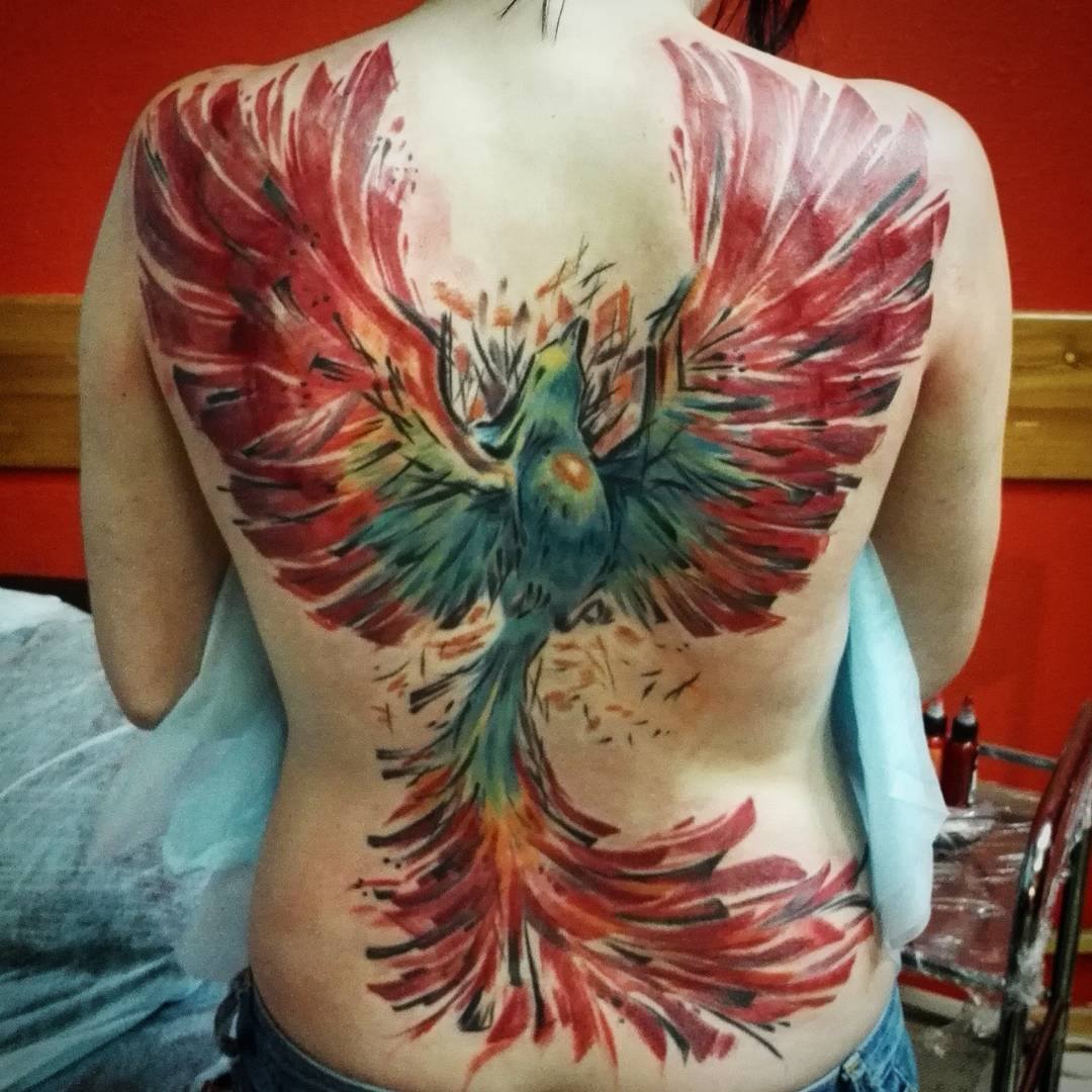 татуировка жар-птица
