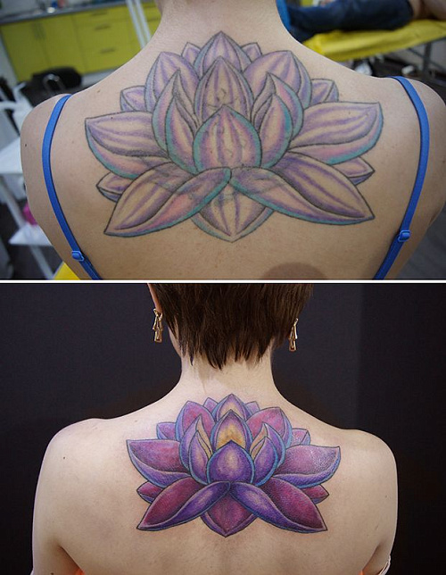 Обновление тату лотос