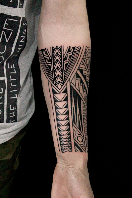 Тату полинезийские узоры