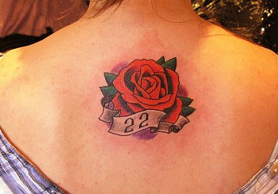 Татуировка Роза на спине
